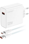 Earldom EU48 120W USB QC 3.0 Çıkışlı ve USB to Type-C Kablolu PD Hızlı Şarj Cihazı