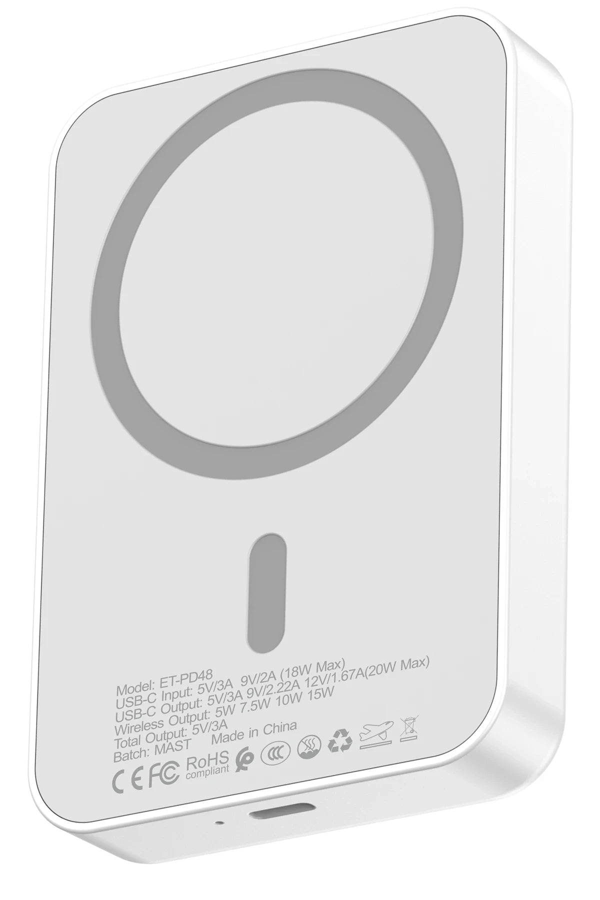 Earldom PD48 10.000 mAh 15W Kablosuz Şarj ve 20W Type-C Çıkışlı PD Hızlı Şarj Powerbank