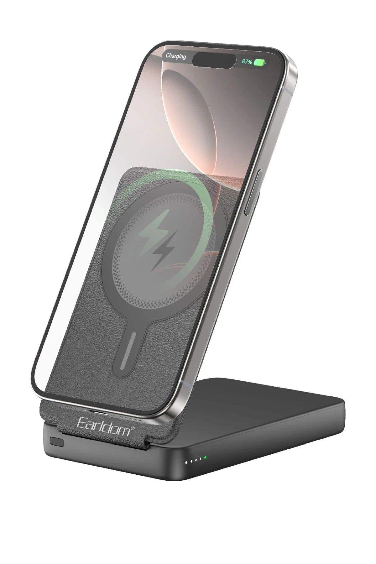 Earldom PD59 10.000 mAh 20W Kablosuz Şarj ve 20W Type-C Çıkışlı PD Hızlı Şarj ve Standlı Powerbank