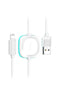 Earldom WC40 1.2M 12W Usb to Lightning ve 2.5W Kablosuz Saat Şarj Çıkışlı 2in1 Hızlı Şarj Kablosu