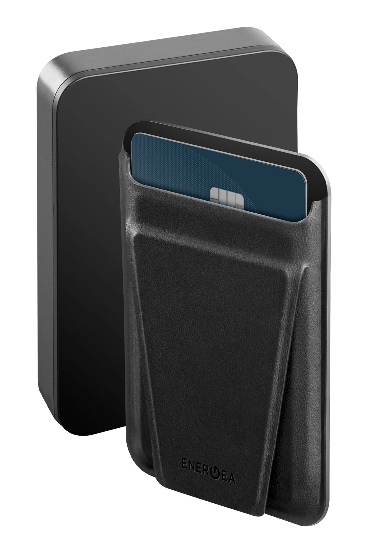 Energea MagWallet Card 10K 10.000 mAh 20W Type-C ve 15W Kablosuz Şarj Çıkışlı Ekstra Stant Özellikli Magsafe Kartlıklı PD Hızlı Şarj Magsafe Powerbank