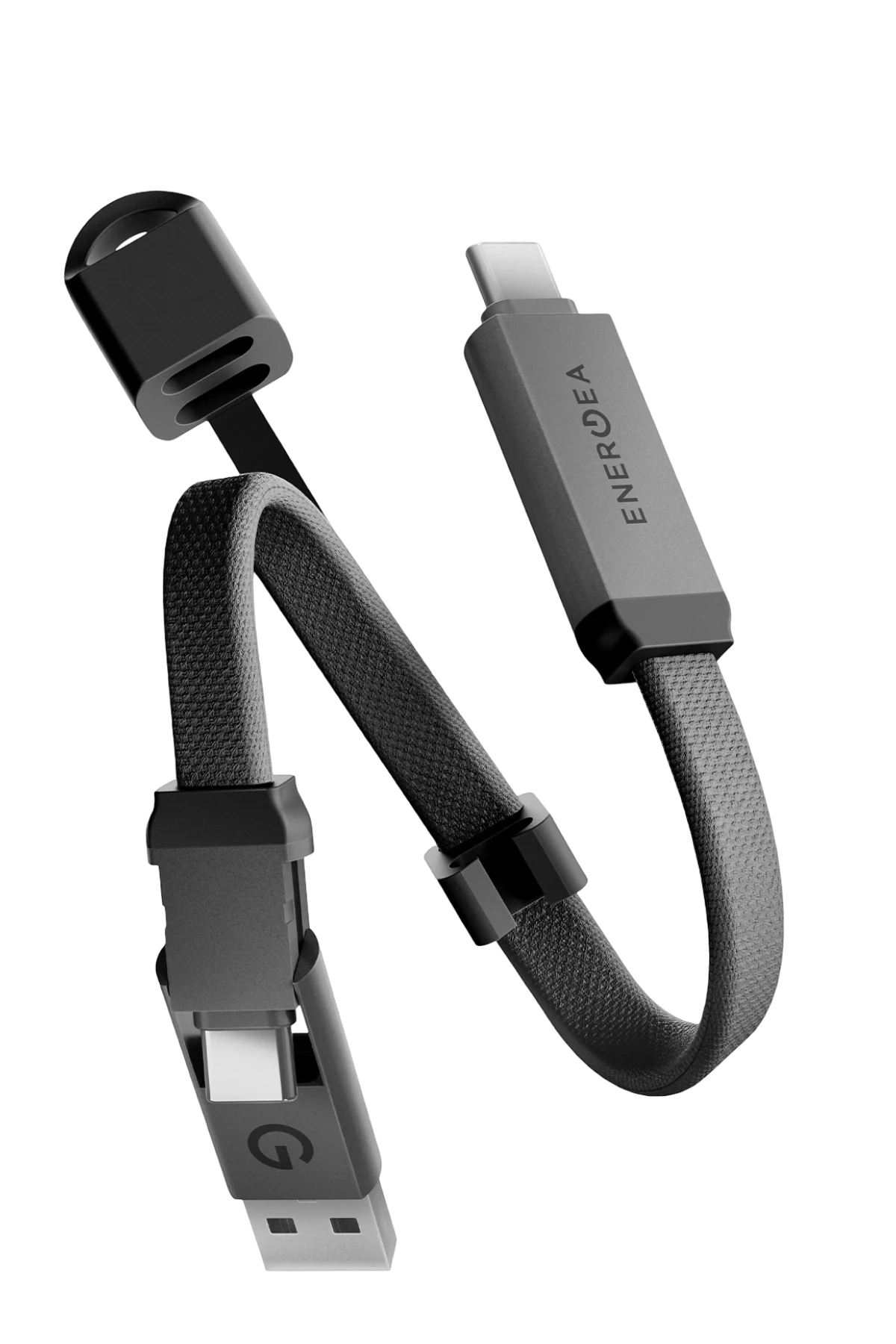 Energea Sheath Key 15cm 60W 2in1 Type-C to Type-C ve USB-A Hızlı Şarj Kablo