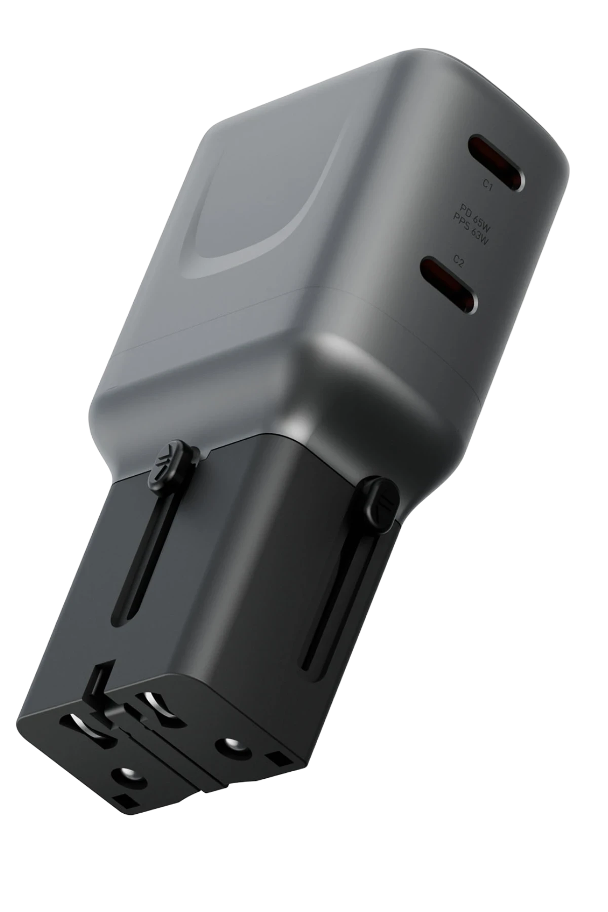Energea TravelGo 65W 2 Adet Type-C Çıkışlı PD PPS GaN Hızlı Şarj Aleti