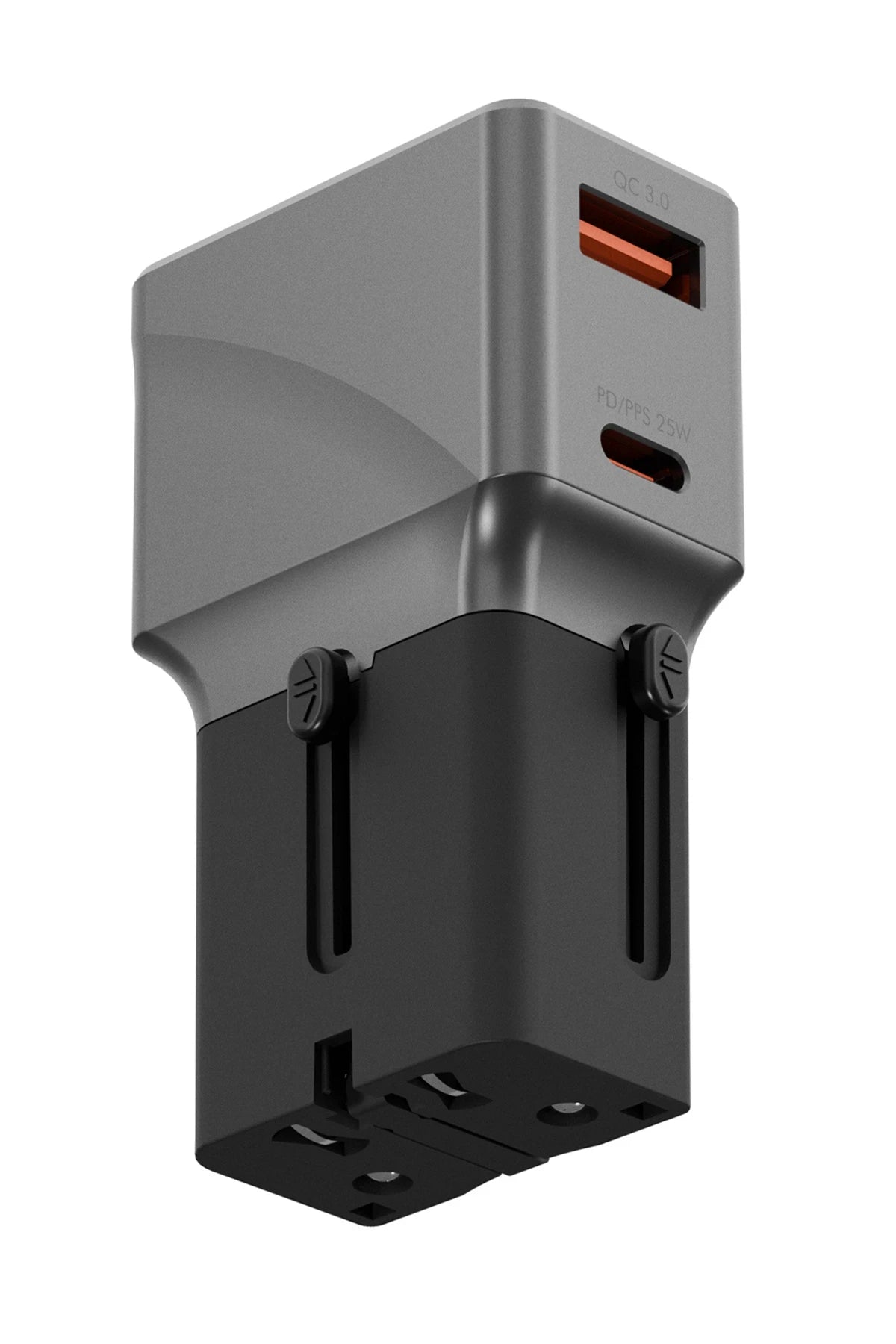 Energea TravelWorld Universal 1 Adet 25W Type-C ve 1 Adet 18W USB 3.0 Çıkışlı Hızlı Şarj Aleti