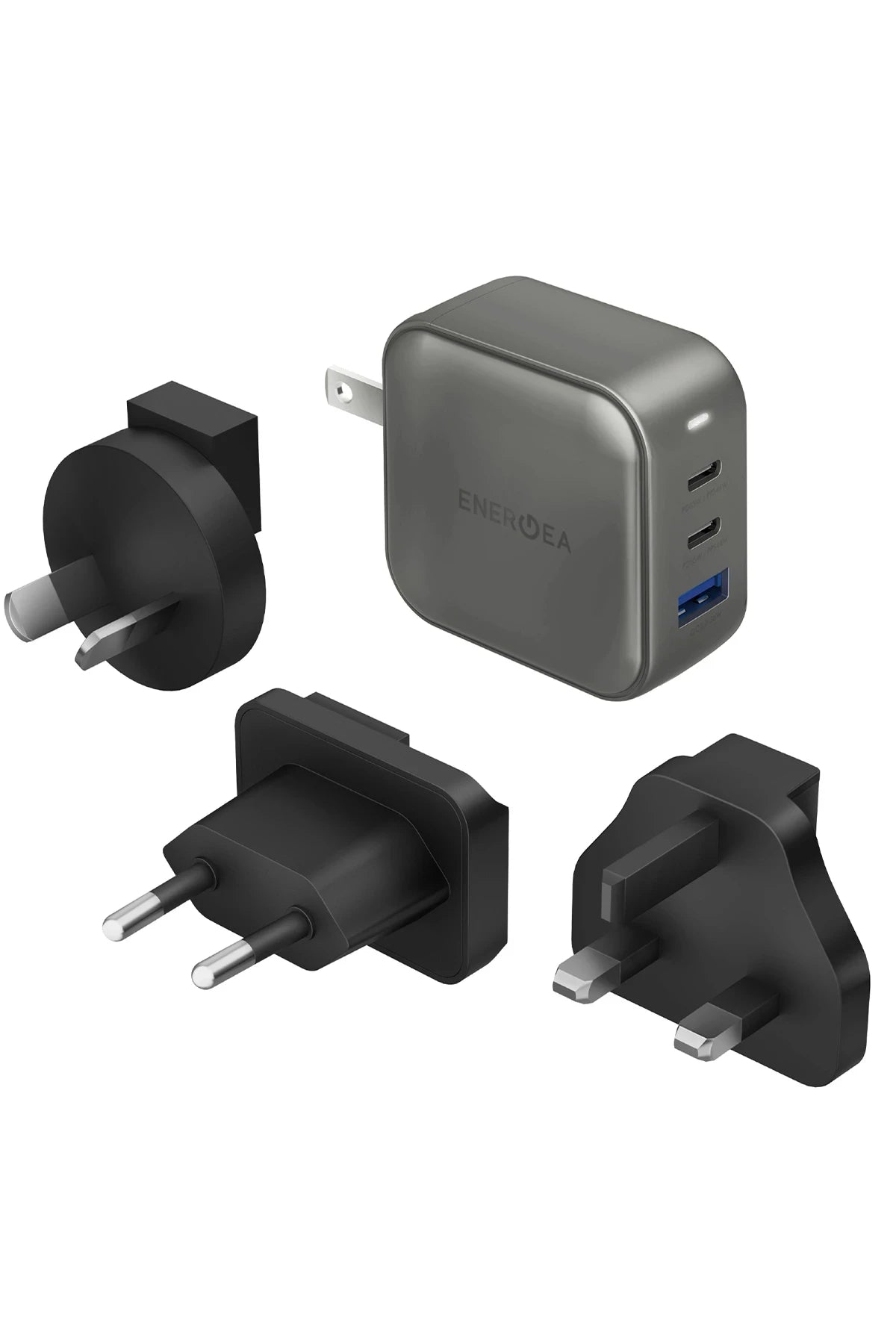 Energea TravelWorld Universal GaN66 2 Adet 65W Type-C ve 1 Adet 36W USB 3.0 Çıkışlı Hızlı Şarj Aleti