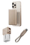 Energea X Bazic Travel Kit Universal TravelWorld 25W Adaptör AluPac 10.000 mAh Powerbank ve AluCable 15 CM 60W USB to Lightning Kablolu Set Travel Çanta