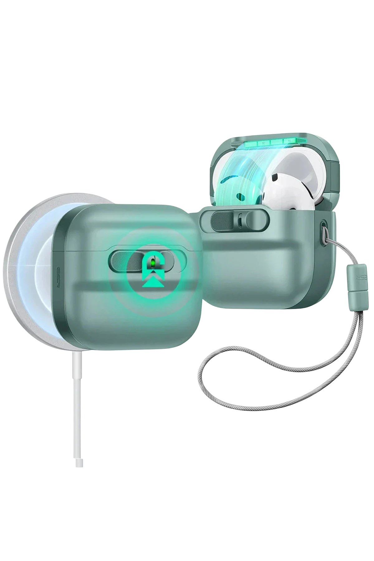 ESR Apple Airpods 4 (4.nesil) Pulse FlickLock Magsafe Şarj Destekli Kilitli Kılıf