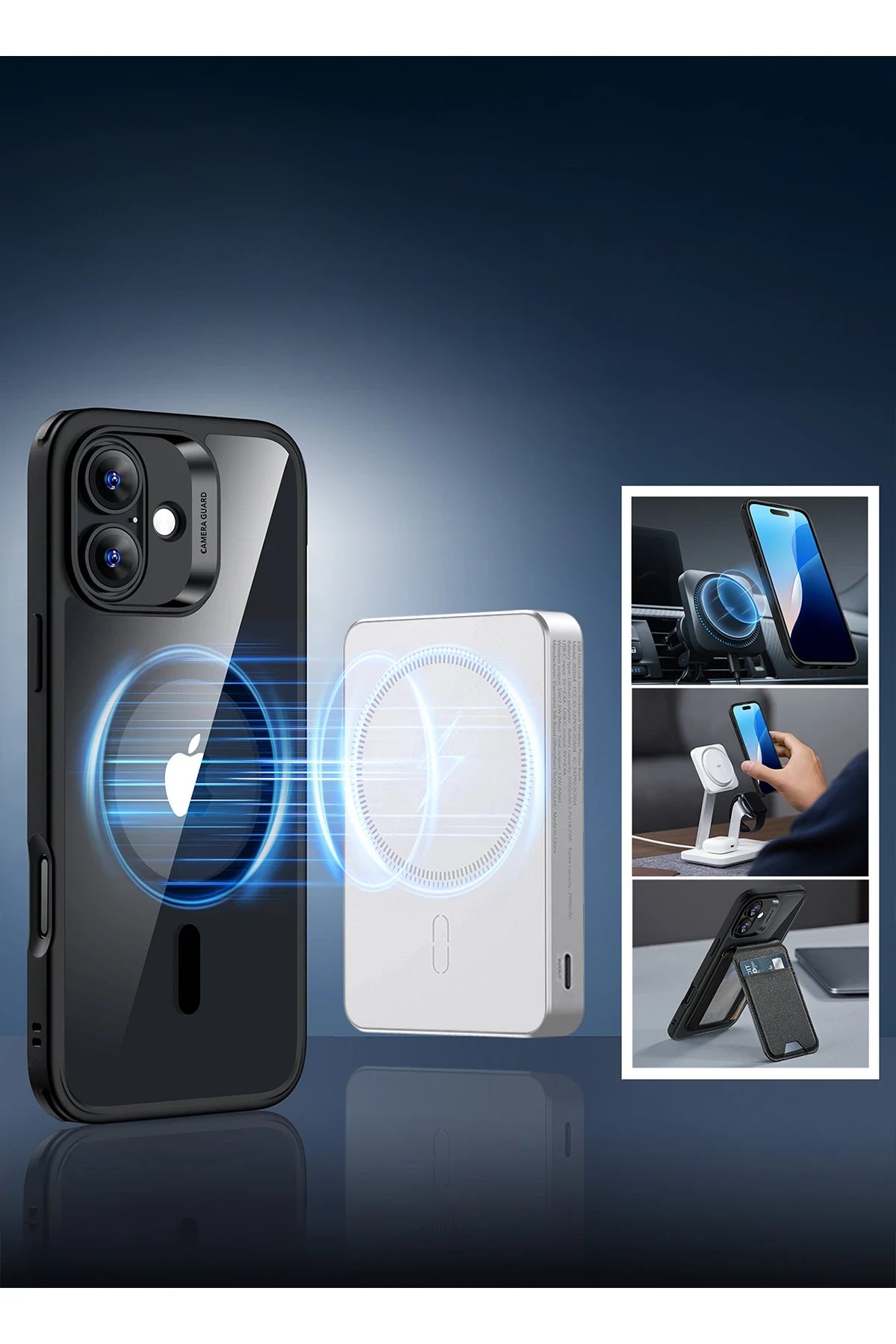 ESR Apple iPhone 16 Plus Classic Hybrid Magsafe Telefon Kılıfı + Cam Hediyeli Set