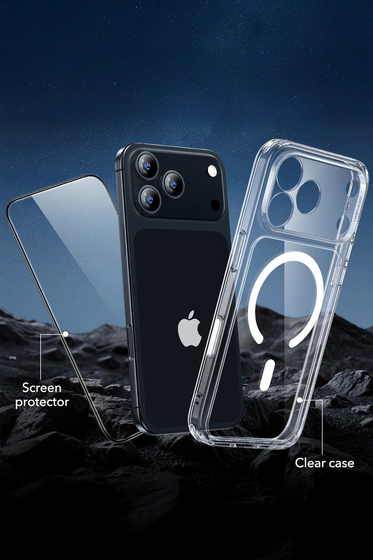 ESR Apple iPhone 17 Pro Classic Hybrid Magsafe Telefon Kılıfı + Cam Hediyeli Set