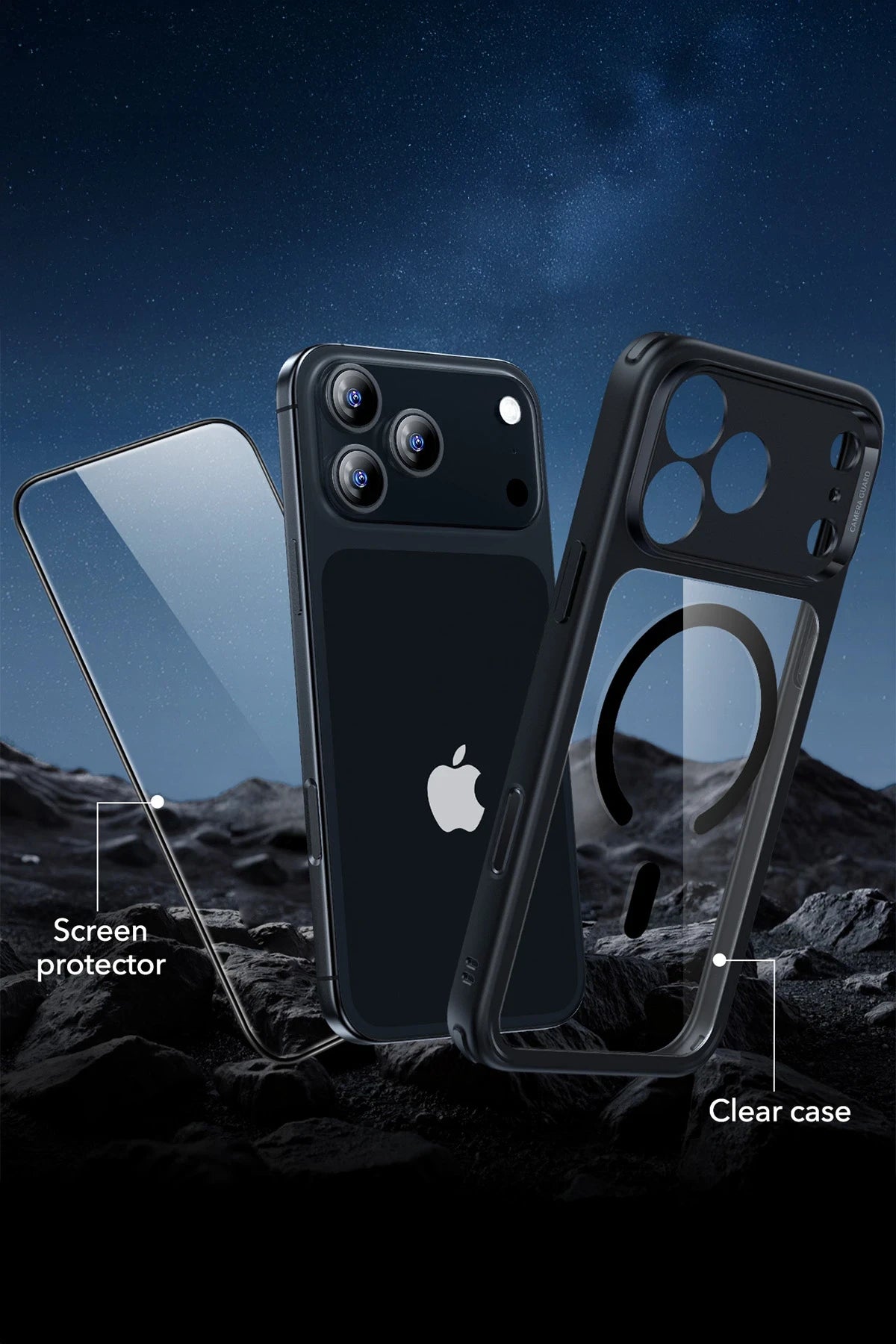 ESR Apple iPhone 17 Pro Classic Hybrid Magsafe Telefon Kılıfı + Cam Hediyeli Set