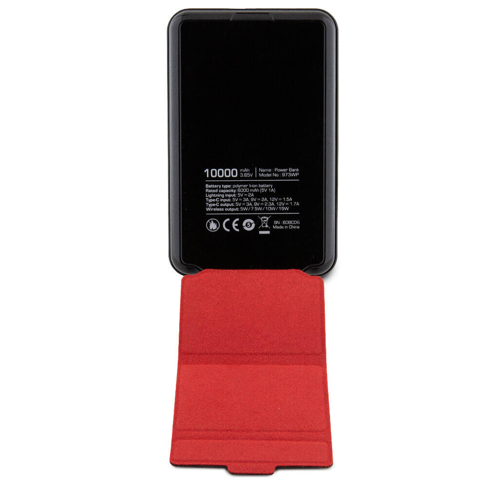 Ferrari 973WP Orjinal Lisanslı M-safe Şarj Özellikli Standlı Metal Logolu Powerbank 10.000mAh