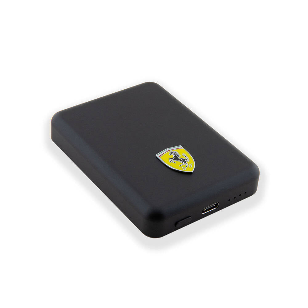 Ferrari Led Işıklı Göstergeli M-safe Magnetik Orjinal Lisanslı Powerbank 5000 Mah
