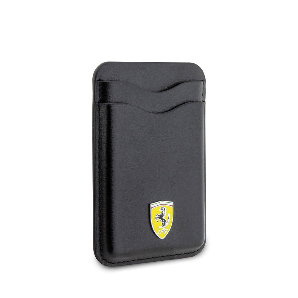 Ferrari Orjinal Lisanslı Magnetik Metal Logolu PU Deri Kartlık