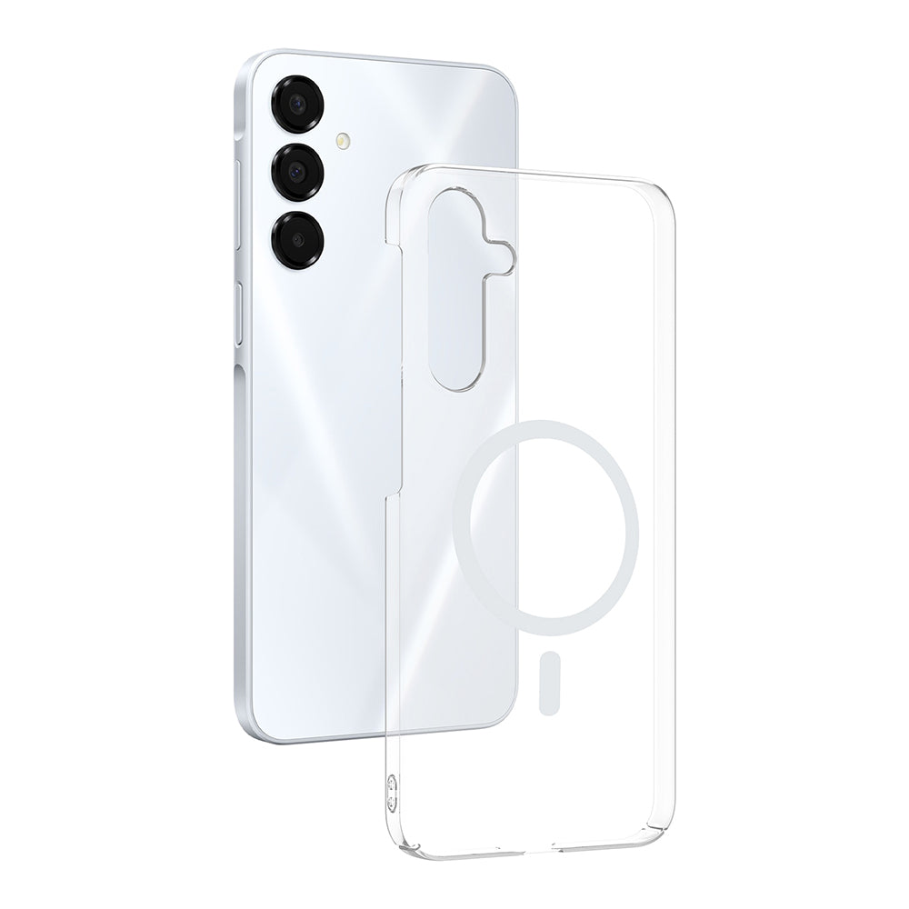 Cepax Galaxy A16 Kamera Korumalı M-Safe Şarj Özellikli Şeffaf London Sert PC Kılıf
