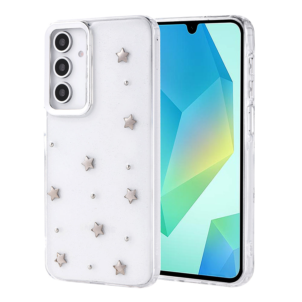 Cepax Galaxy A16 Airbag Tasarımlı Simli Şeffaf Kutup Kılıf