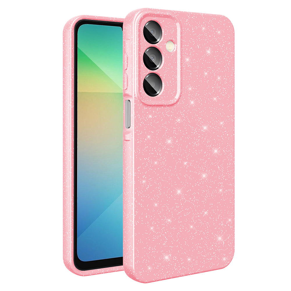Cepax Galaxy A16 Kamera Korumalı Simli Lüks Koton Kılıf