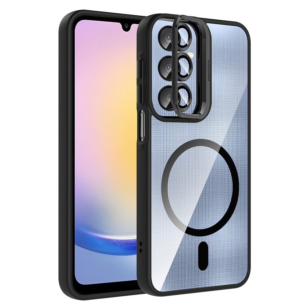 Cepax Galaxy A16 Standlı ve Kamera Lens Hediyeli M-Safe Şarj Özellikli Etro Kılıf