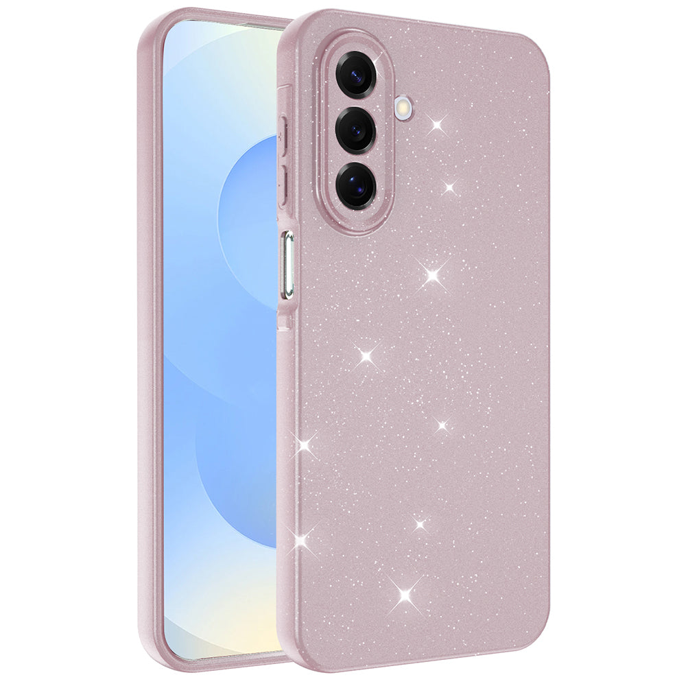 Cepax Galaxy A17 Kamera Korumalı Simli Lüks Koton Kılıf