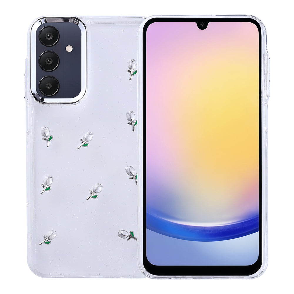 Cepax Galaxy A25 Airbag Tasarımlı Simli Şeffaf Kutup Kılıf