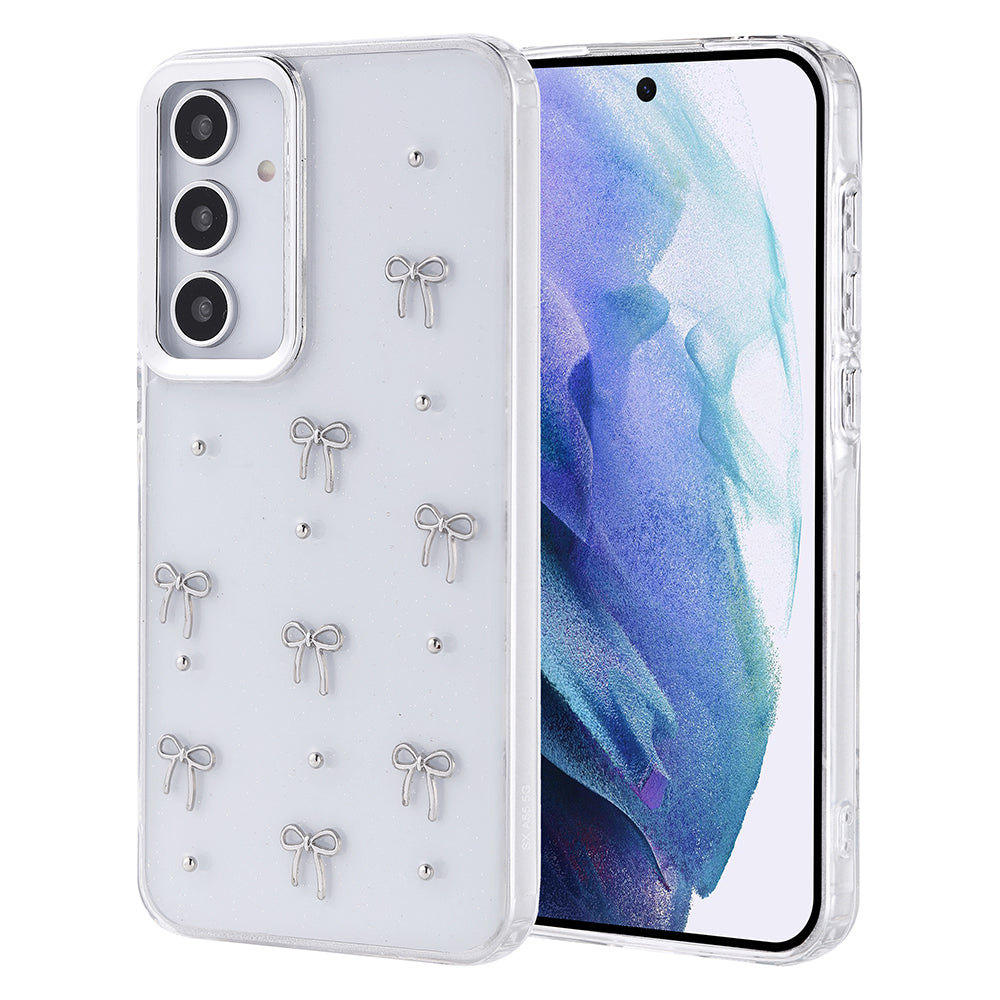 Cepax Galaxy A55 Airbag Tasarımlı Simli Şeffaf Kutup Kılıf