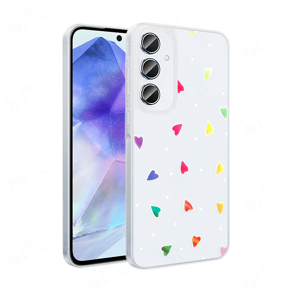 Cepax Galaxy A55 Şeffaf Figürlü Folk Sert Kılıf