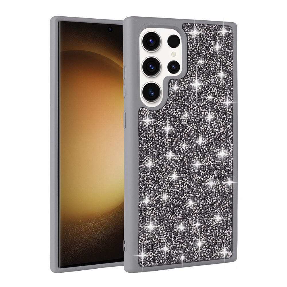 Cepax Galaxy S22 Ultra Parlak Taşlı Tasarım Pırlanta Kılıf