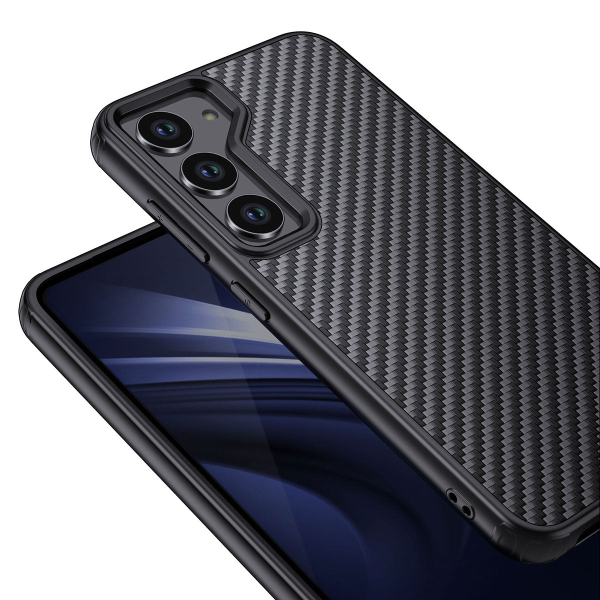 Wlons Radison Galaxy S23 Kılıf Aramid Karbon Fiber M-safe Özellikli Telefon Kılıfı