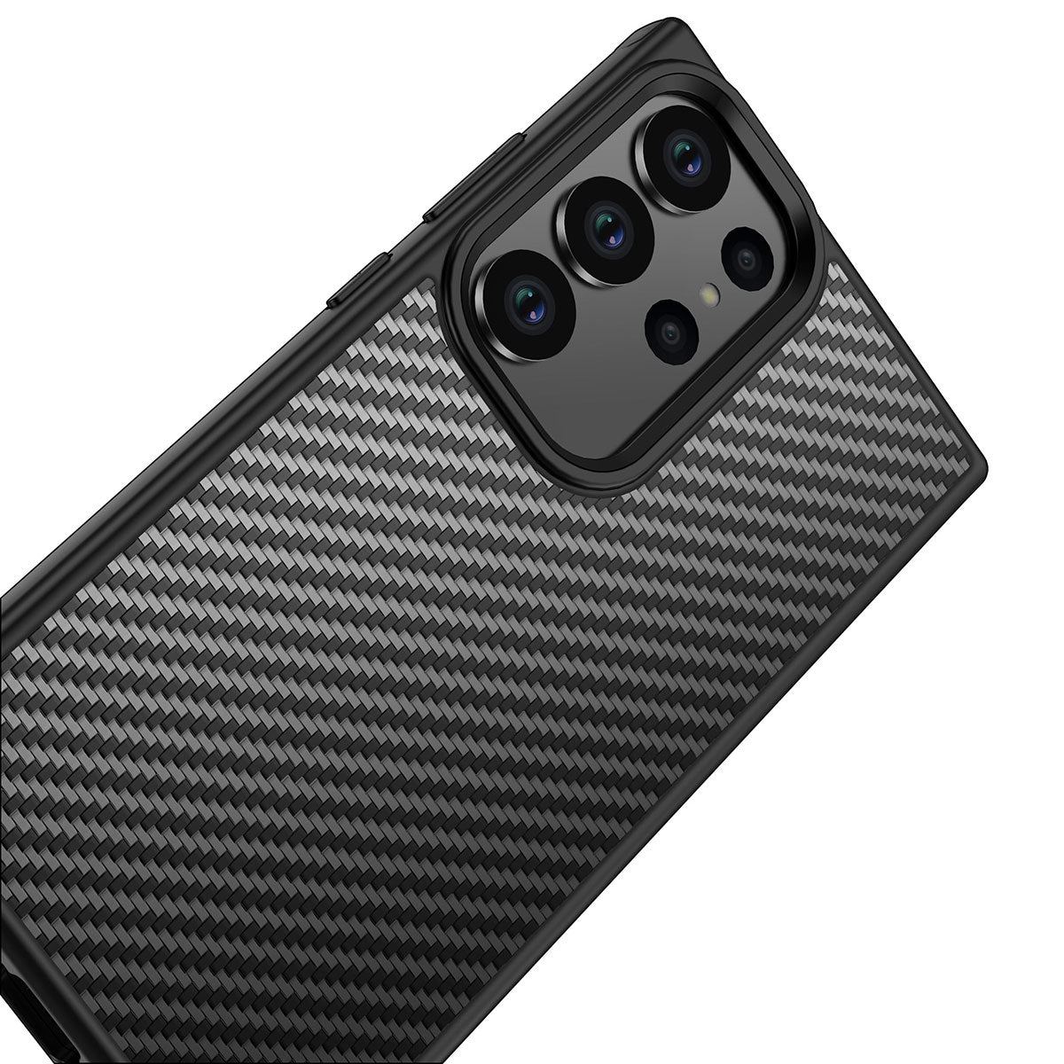 Wlons Radison Galaxy S23 Ultra Aramid Karbon Fiber M-safe Özellikli Telefon Kılıfı