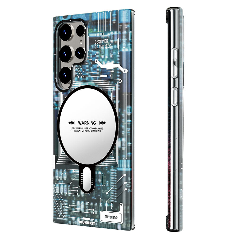YoungKit Technology Serisi Galaxy S23 Ultra Kılıf Magsafe Şarj Özellikli Telefon Kılıfı - 1