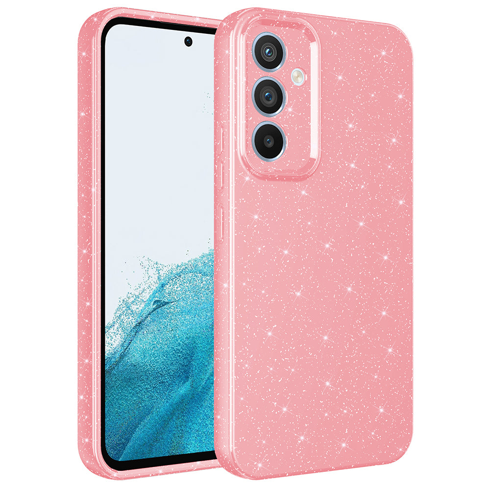 Cepax Galaxy S24 FE Kamera Korumalı Simli Lüks Koton Kılıf