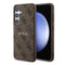 Guess Galaxy S24 Orjinal Lisanslı M-safe Şarj Özellikli PU Halkalı 4G Desenli Yazı Logolu Kılıf