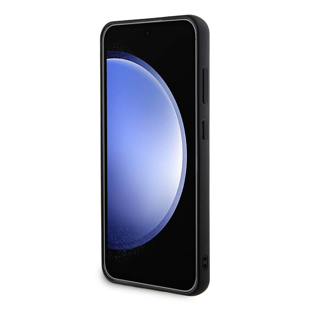 Guess Galaxy S24 Orjinal Lisanslı Taşlı Arka Yüzey Üçgen Logolu Kılıf