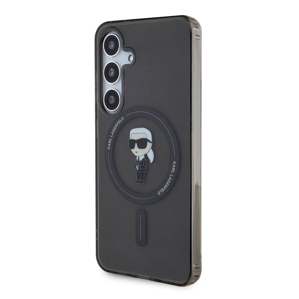 Karl Lagerfeld Galaxy S24 Orjinal Lisanslı M-safe Şarj Özellikli Karl Head IML Baskılı Kılıf