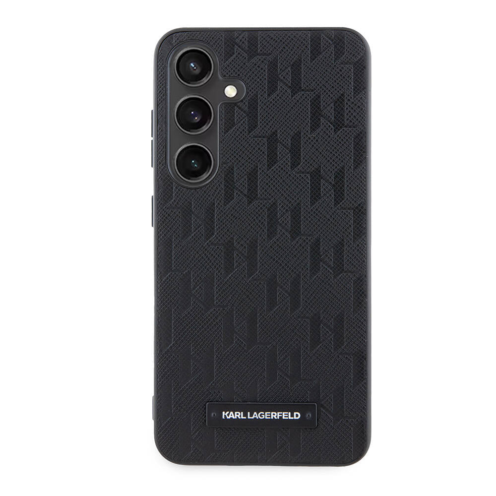 Karl Lagerfeld Galaxy S24 Orjinal Lisanslı Saffiano Monogram Metal Logo Kılıf