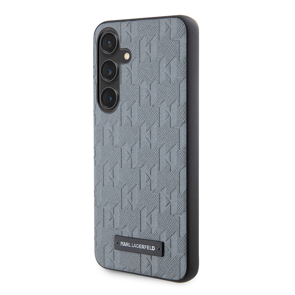 Karl Lagerfeld Galaxy S24 Orjinal Lisanslı Saffiano Monogram Metal Logo Kılıf