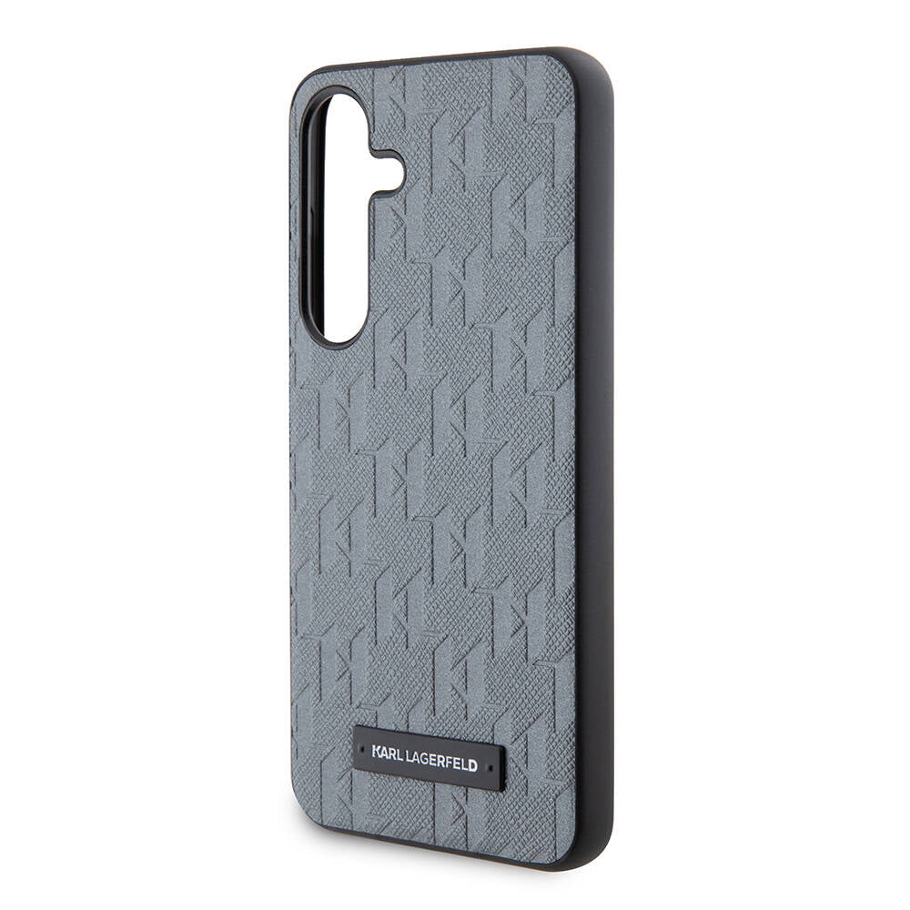 Karl Lagerfeld Galaxy S24 Orjinal Lisanslı Saffiano Monogram Metal Logo Kılıf