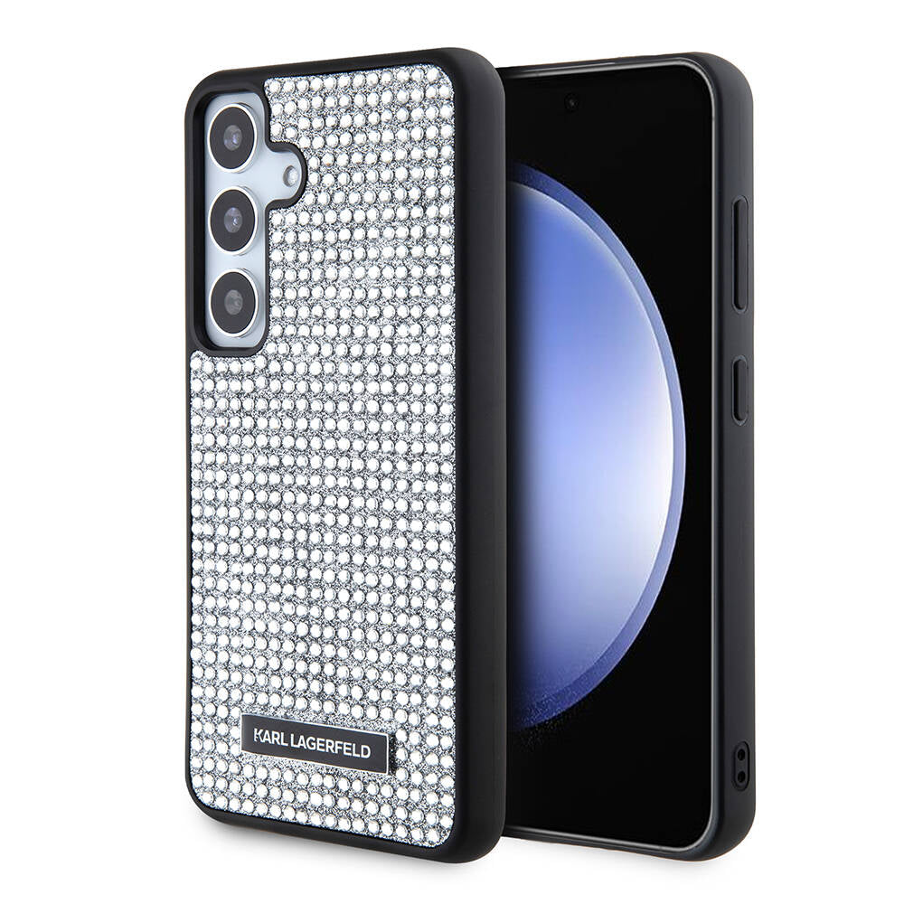 Karl Lagerfeld Galaxy S24 Taşlı Metal Logo Orjinal Lisanslı Kılıf