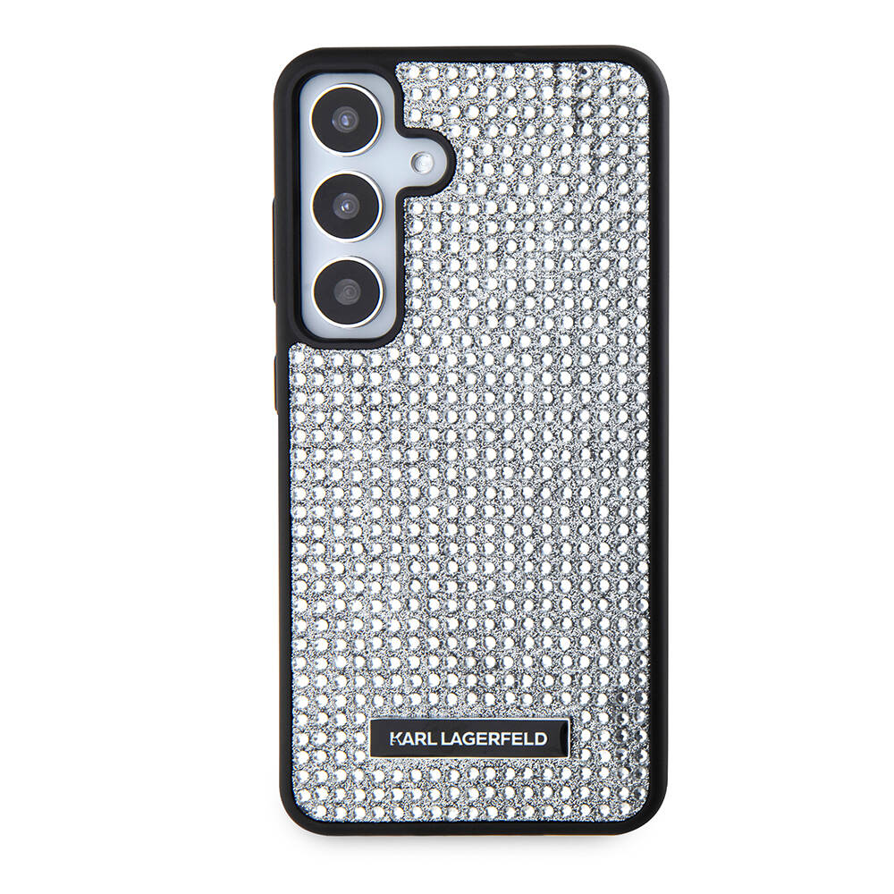 Karl Lagerfeld Galaxy S24 Taşlı Metal Logo Orjinal Lisanslı Kılıf