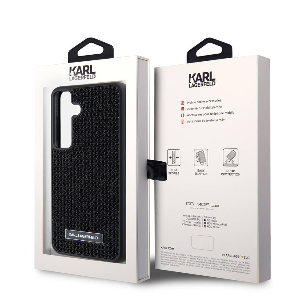 Karl Lagerfeld Galaxy S24 Taşlı Metal Logo Orjinal Lisanslı Kılıf