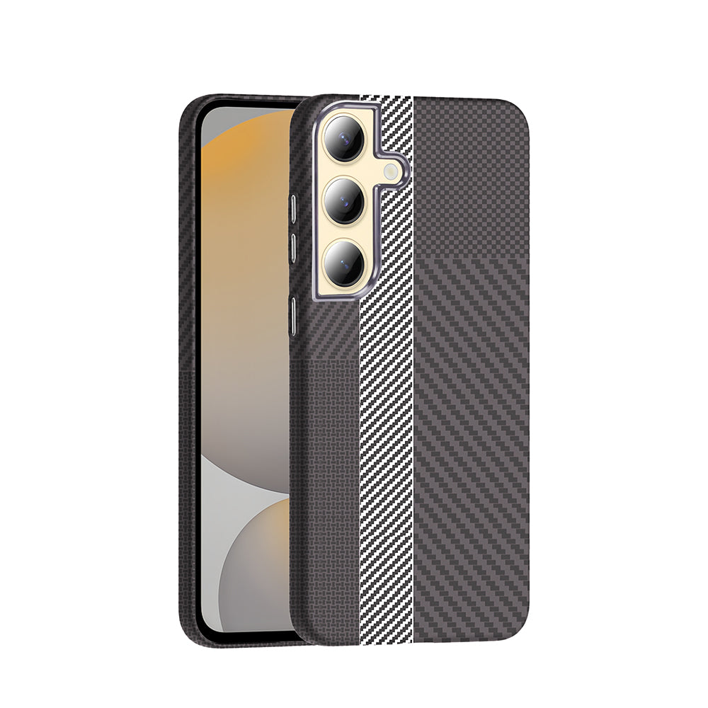 Cepax Galaxy S24 M-safe Şarj Özellikli Karbon Fiber Görünümlü Gros Kılıf