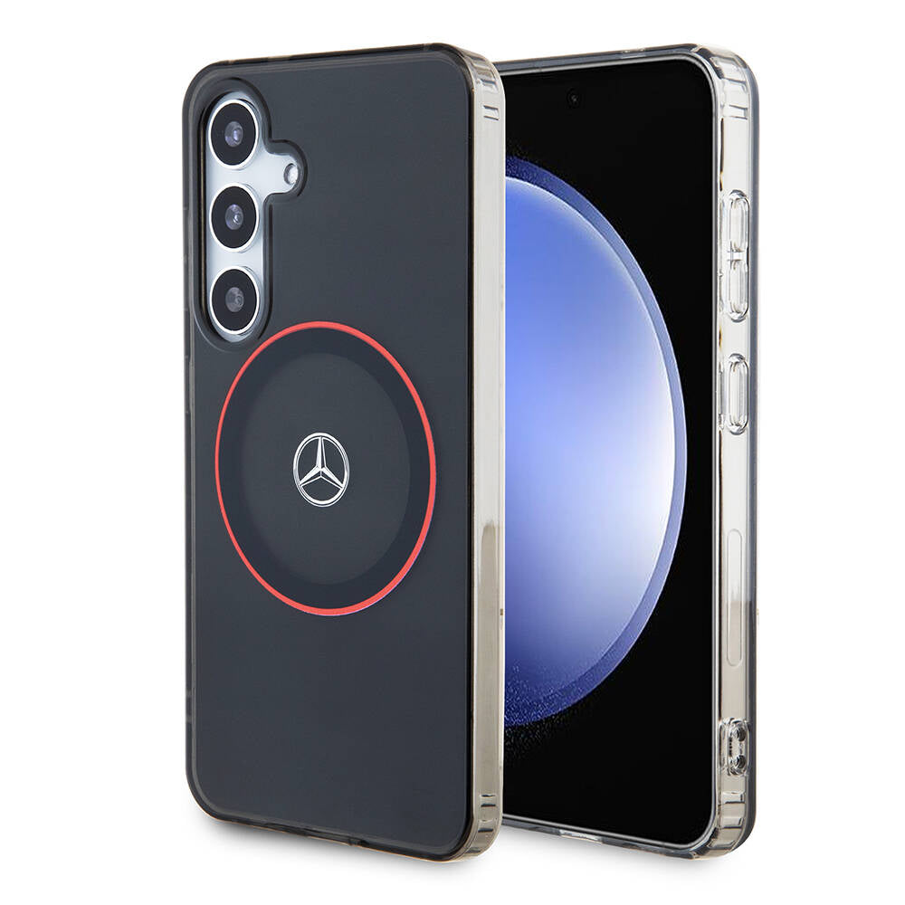 Mercedes Benz Galaxy S24 Orjinal Lisanslı IML Yıldız Logolu Red Ring Magsafe Kılıf