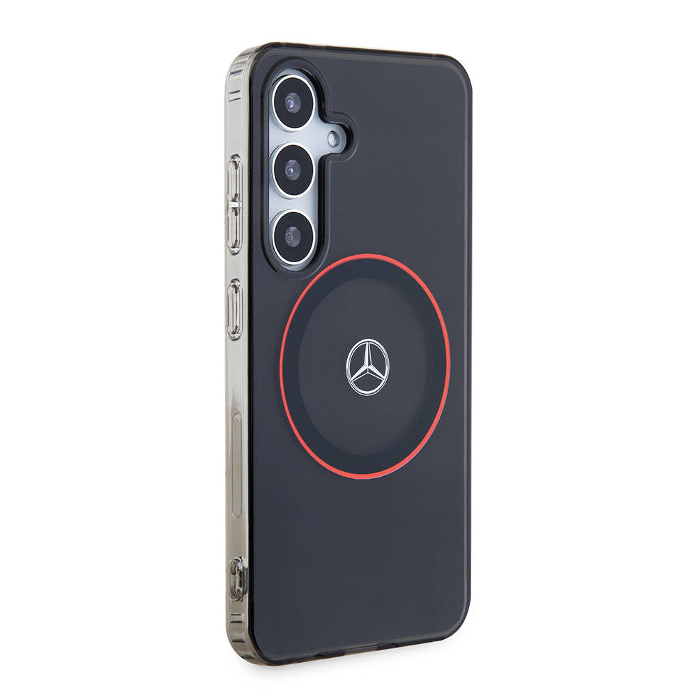 Mercedes Benz Galaxy S24 Orjinal Lisanslı IML Yıldız Logolu Red Ring Magsafe Kılıf