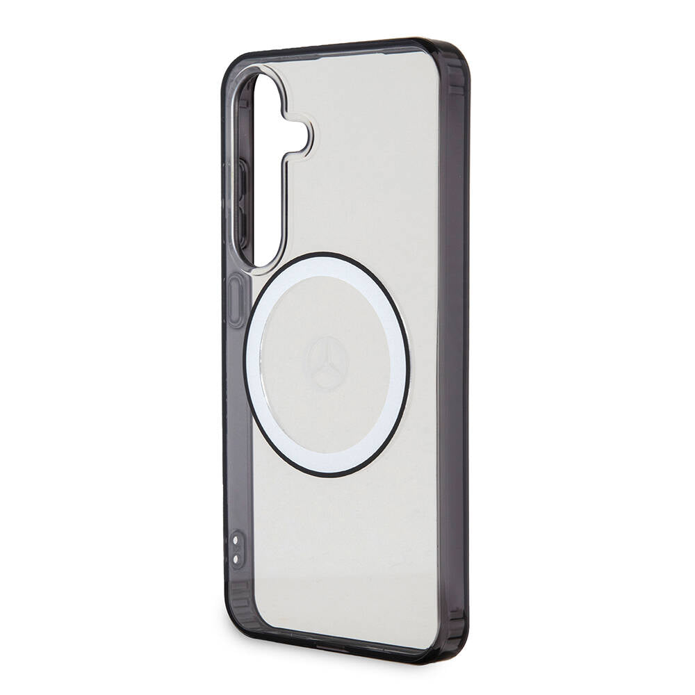 Mercedes Benz Galaxy S24 Orjinal Lisanslı PC TPU Transparan Black Ring Magsafe Kılıf