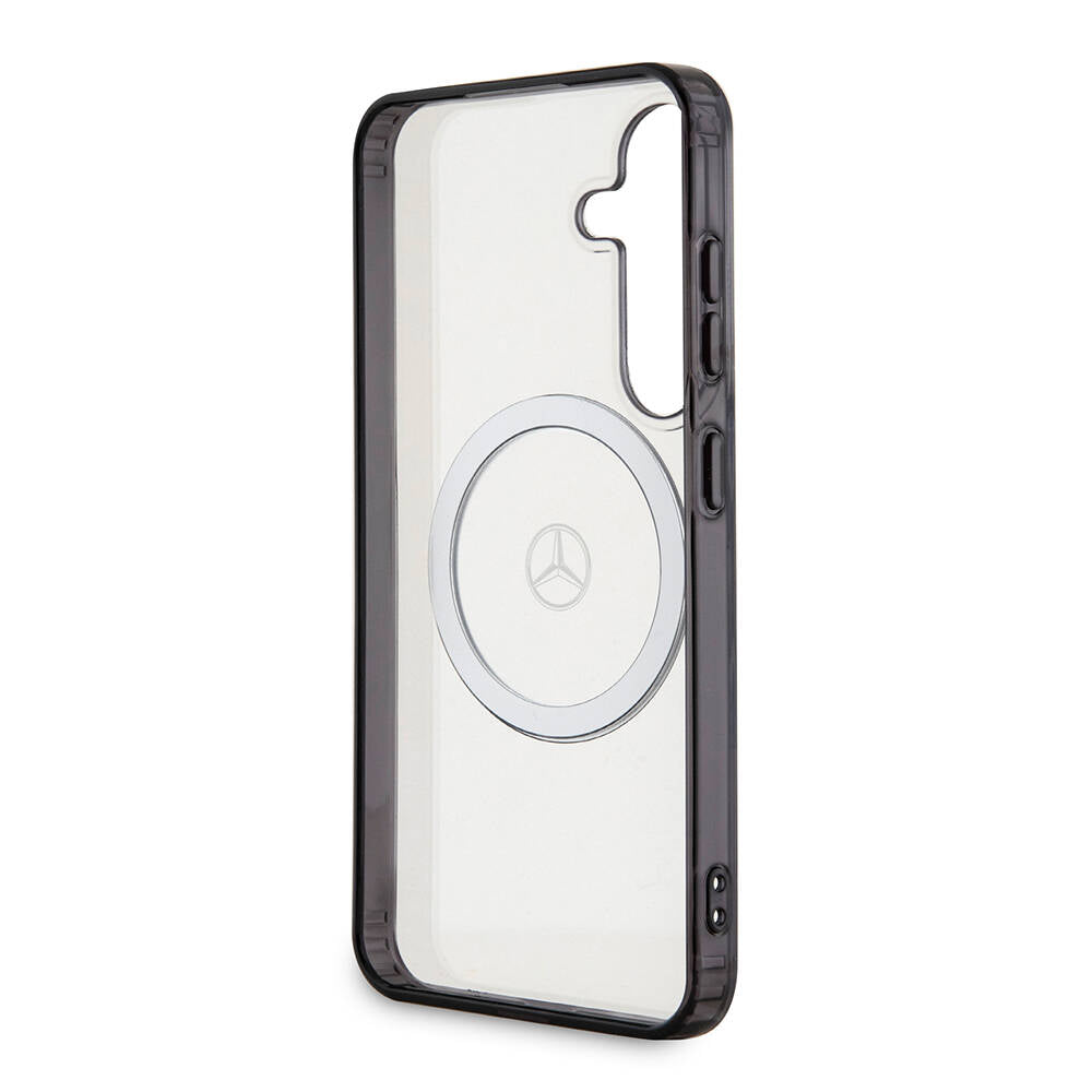Mercedes Benz Galaxy S24 Orjinal Lisanslı PC TPU Transparan Black Ring Magsafe Kılıf