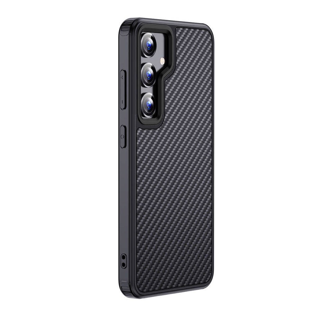 Wlons Radison Galaxy S24 Plus Aramid Karbon Fiber M-safe Özellikli Telefon Kılıfı