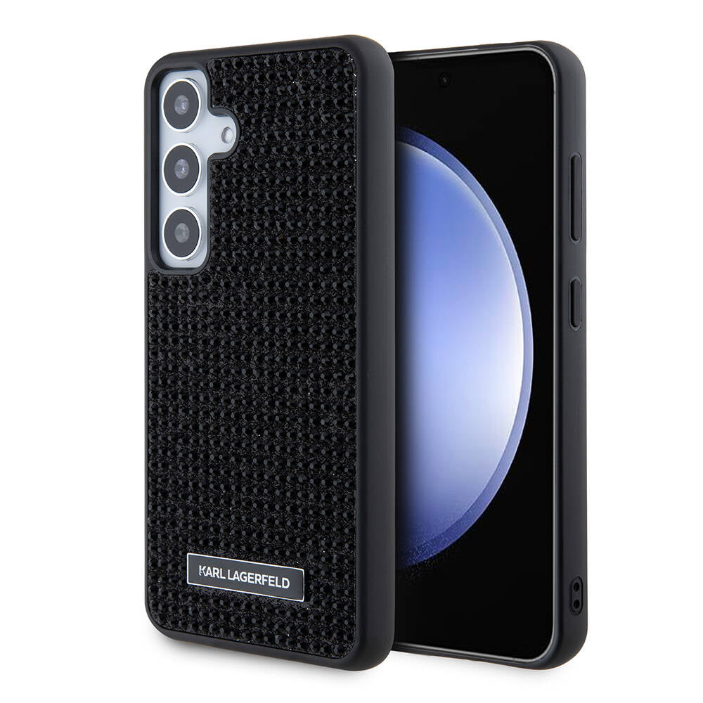 Karl Lagerfeld Galaxy S24 Plus Taşlı Metal Logo Orjinal Lisanslı Kılıf