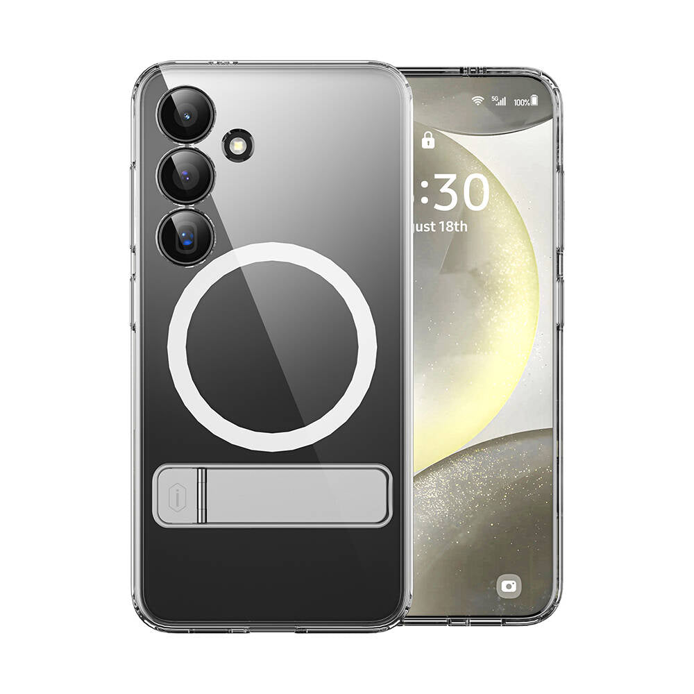 Wiwu KCC-025 Aurora Serisi Galaxy S24 Plus M-safe Şarj Özellikli Kamera Korumalı Standlı Kılıf