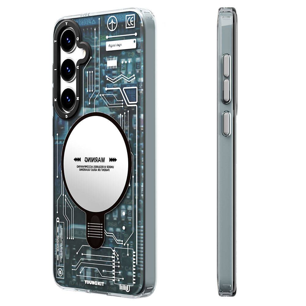 YoungKit Technology Serisi Galaxy S24 Plus Kılıf Magsafe Şarj Özellikli Telefon Kılıfı - 1