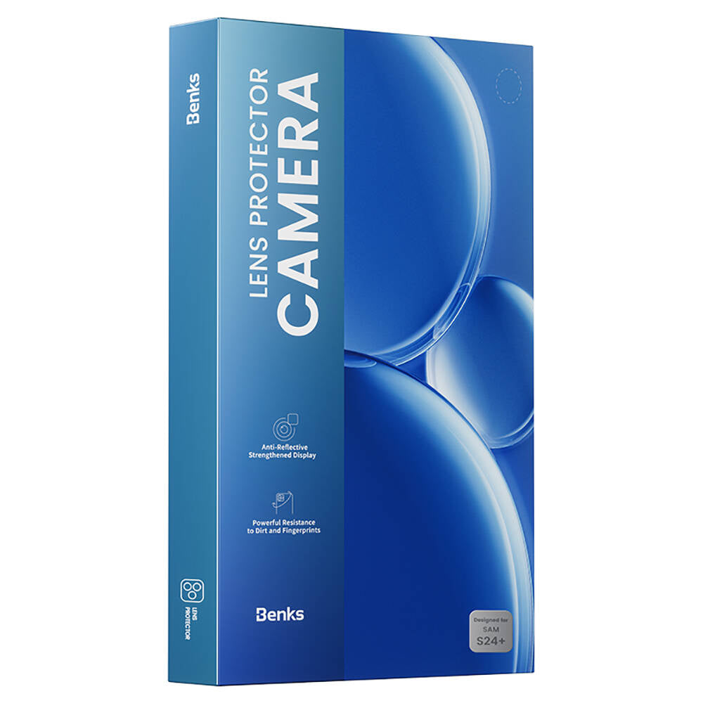 Benks Glass Warrior Galaxy S24 Plus Oleofobik Anti-Reflective Safir Kamera Lens Koruyucu