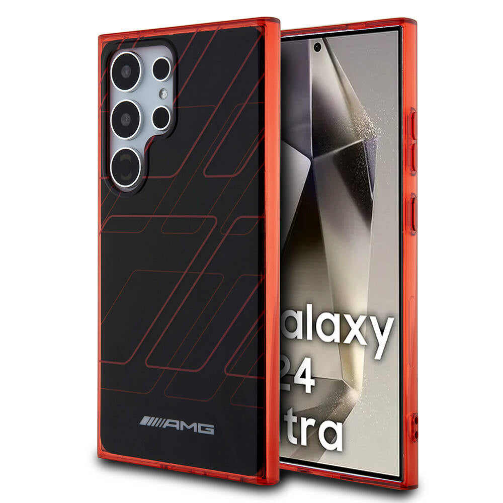 AMG Galaxy S24 Ultra Orjinal Lisanslı Çift Katmanlı Dörtgen Desenli Kılıf